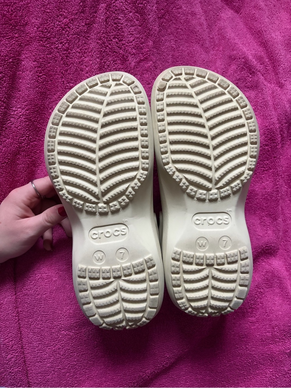 Tan Platform Crocs - Picture 8 of 8